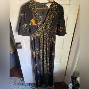 Band of Gypsies Split Front Maxi Dress